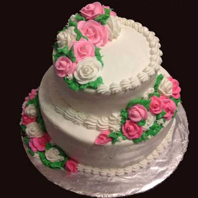 "Rose Cake - Butterscotch - 1kg (Express Delivery) - Click here to View more details about this Product